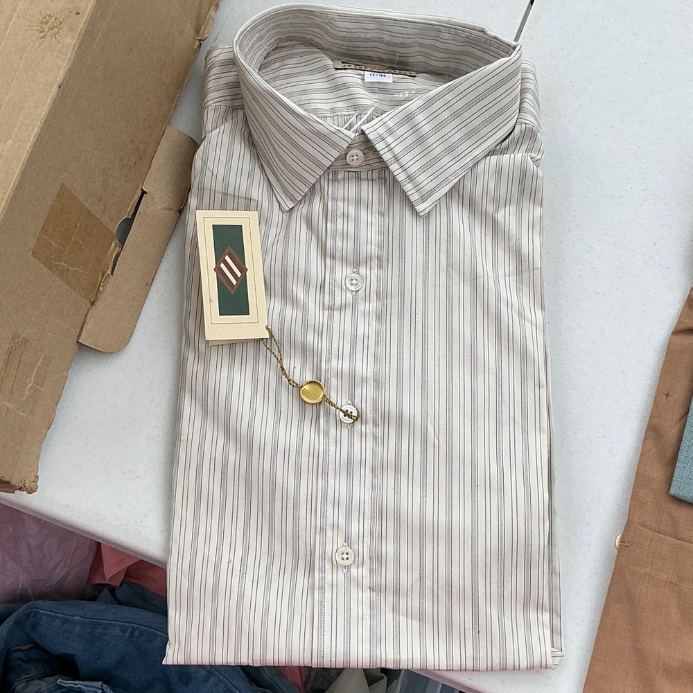 Joseph Abboud Gray Striped Dress Shirt